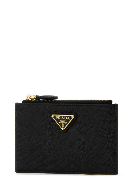 Black leather card holder Black PRADA (1MC086QHH)