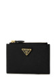 Black leather card holder Black PRADA (1MC086QHH)