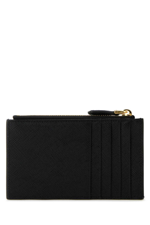 Black leather card holder Black PRADA (1MC086QHH)