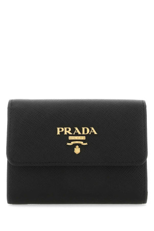 Black leather wallet Black PRADA (1MH025QWA)