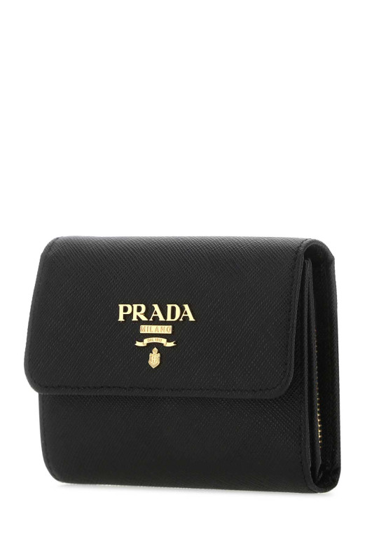 Black leather wallet Black PRADA (1MH025QWA)