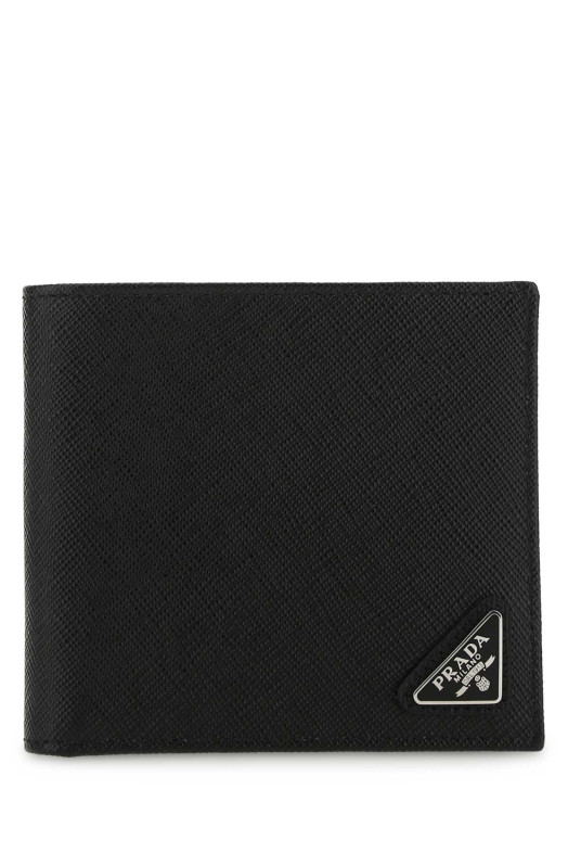 Черный кожаный кошелек Black PRADA (2MO738QHH)