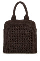 Коричневая сумка для покупок из рафии MIU MIU (5BA283ADO1)