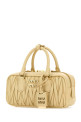 Cream leather Arcadie handbag MIU MIU (5BB142VOONAN88)