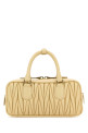 Cream leather Arcadie handbag MIU MIU (5BB142VOONAN88)