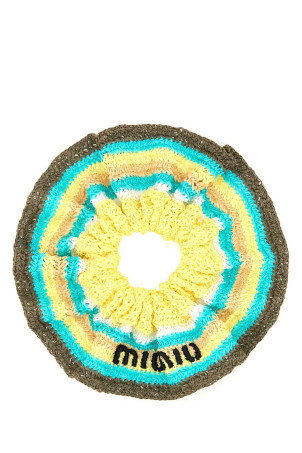 Вышитая резинка для волос из рафии MIU MIU (5IF0272CWX)