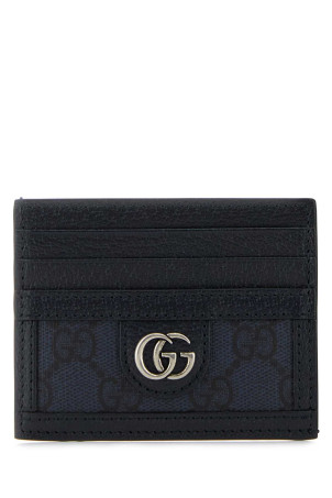 GG Supreme fabric and leather Ophidia card holder GUCCI (791747UULBN)