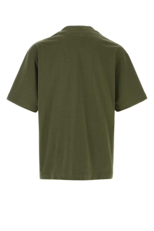 Olive green cotton t-shirt GUCCI (798115XJHDG)