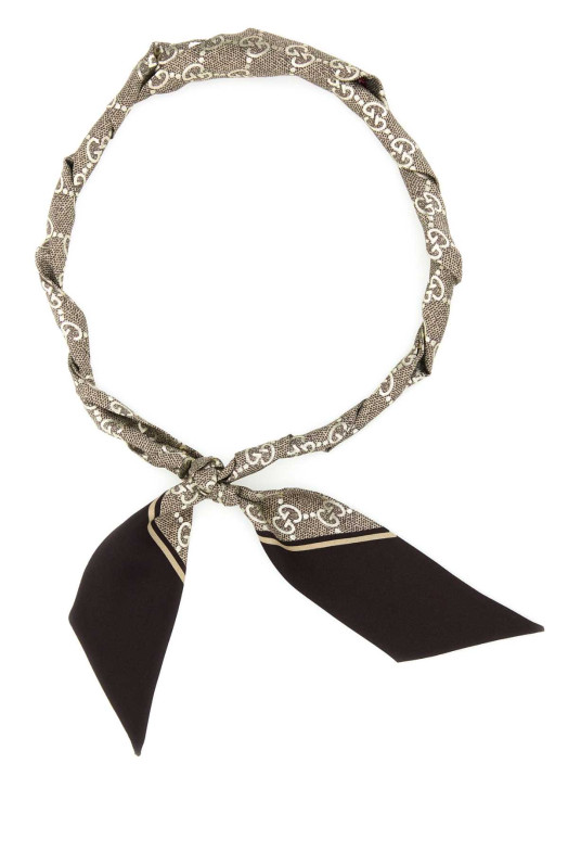 Printed silk foulard GUCCI (8122503G001)