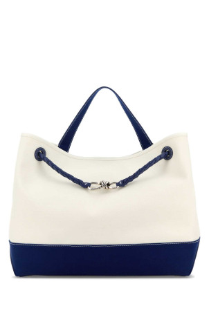 Большая сумка для покупок Andiamo из слоновой кости BOTTEGA VENETA (836369V5SB1)