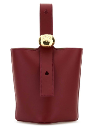 Red leather mini Pebble bucket bag LOEWE (AANBBBMX01)