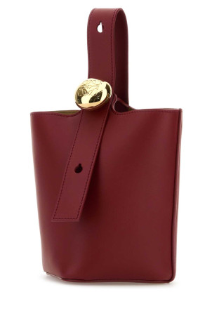 Red leather mini Pebble bucket bag LOEWE (AANBBBMX01)
