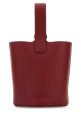 Red leather mini Pebble bucket bag LOEWE (AANBBBMX01)
