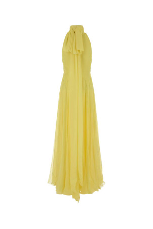 Yellow chiffon long dress GIVENCHY (BW22MD152V)