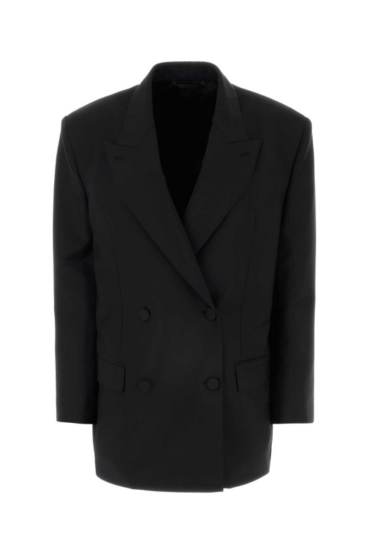 Black wool blend oversize blazer GIVENCHY (BW30J3100H)