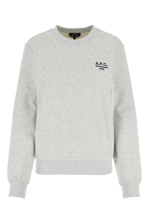 Melange light grey stretch cotton sweatshirt A.P.C. (COHBVM27913)