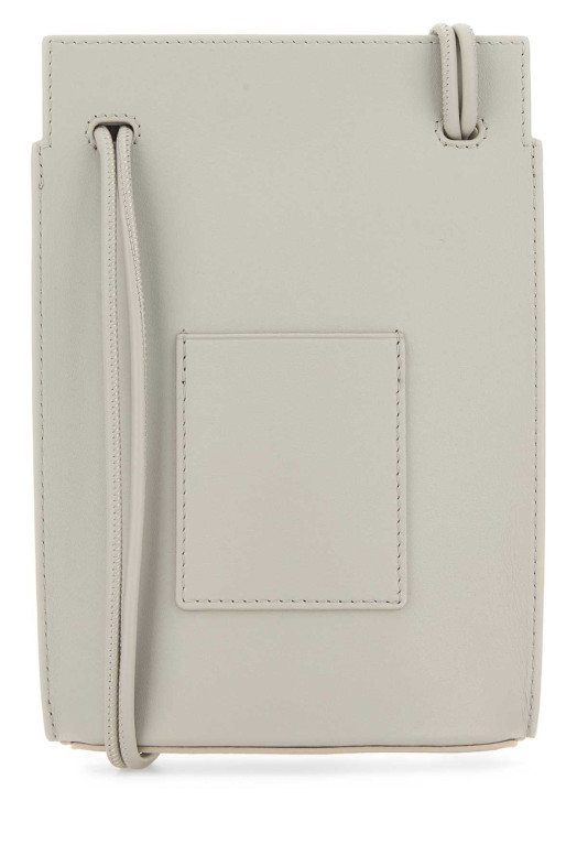 Светло-серая кожаная сумка через плечо Dice LOEWE (CPBPR12X01)