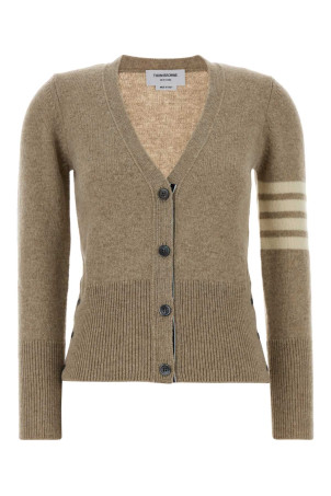 Beige wool cardigan Blue THOM BROWNE (FKC674AY1026)