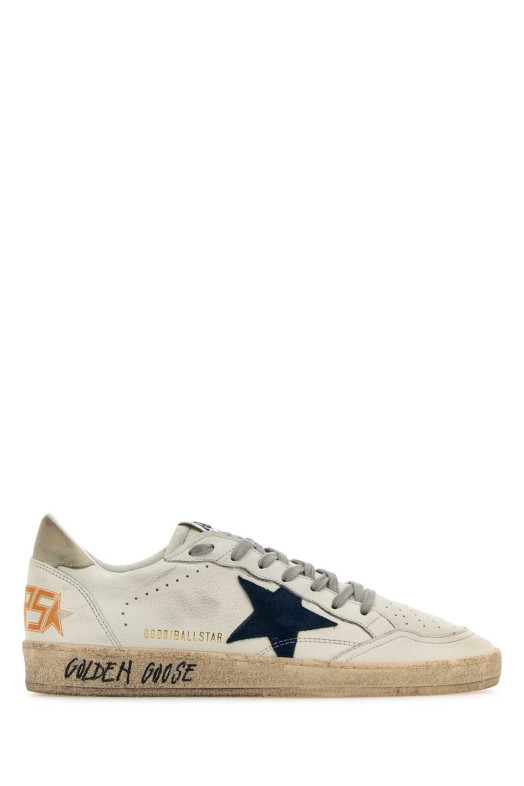 Белые кожаные кроссовки Ball Star GOLDEN GOOSE DELUXE BRAND (GMF00117F007571)