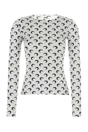 Printed stretch nylon top MARINE SERRE (WTS006ACJER0001)