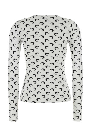 Printed stretch nylon top MARINE SERRE (WTS006ACJER0001)