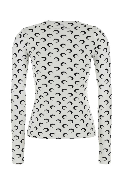 Printed stretch nylon top MARINE SERRE (WTS006ACJER0001)