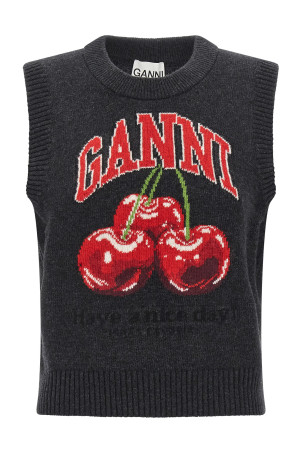 'Cherry' vest Black