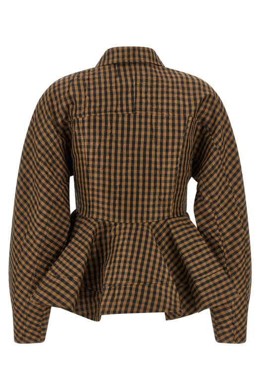 'Crinckled Taffetà' blouse Brown