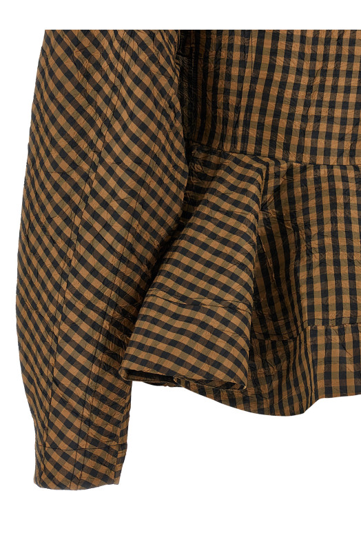 'Crinckled Taffetà' blouse Brown