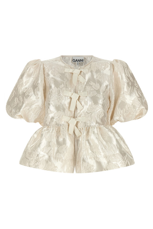 Блузка «Satin Peplum» Белая A1040079135