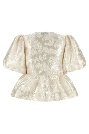 Блузка «Satin Peplum» Белая A1040079135