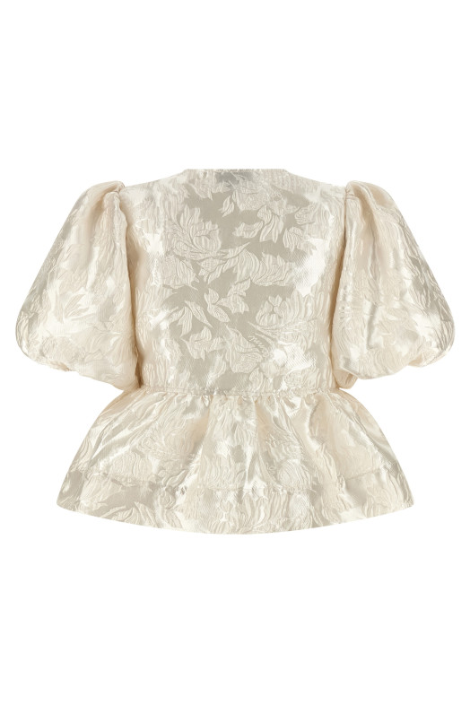 Блузка «Satin Peplum» Белая A1040079135