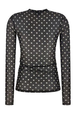 'Printed Sheer' sweater Black