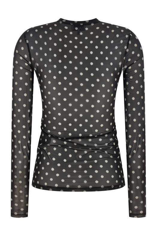 'Printed Sheer' sweater Black