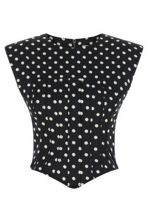 'Polka Dot' top Black