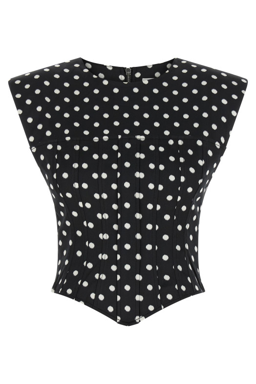 'Polka Dot' top Black