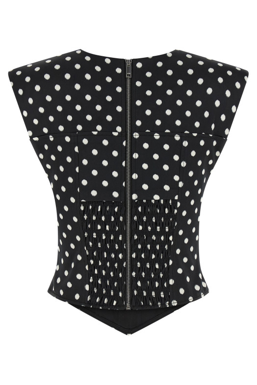 'Polka Dot' top Black