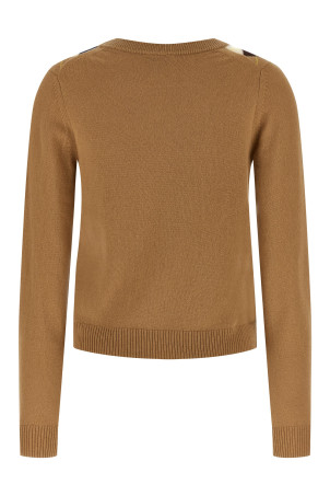 Diamond-shaped cardigan Beige