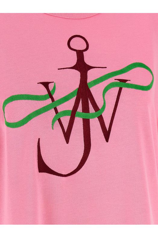 'Ribbon Anchor' T-shirt Pink
