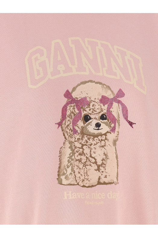 Свитшот с принтом спереди Розовый GANNI A1060026868