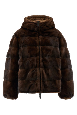 Reversible fur Brown