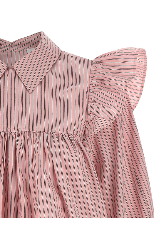 Полосатая блузка Розовая GANNI A1040084868