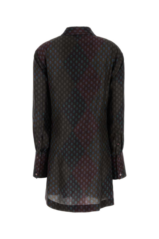 Шелковое платье с принтом DRIES VAN NOTEN (2520107732127)