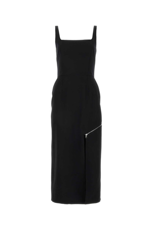Black twill dress Black ALEXANDER MCQUEEN (757633QJAAC)