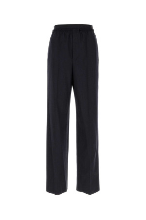 Midnight blue wool wide-leg pant BOTTEGA VENETA (792942V36K0)