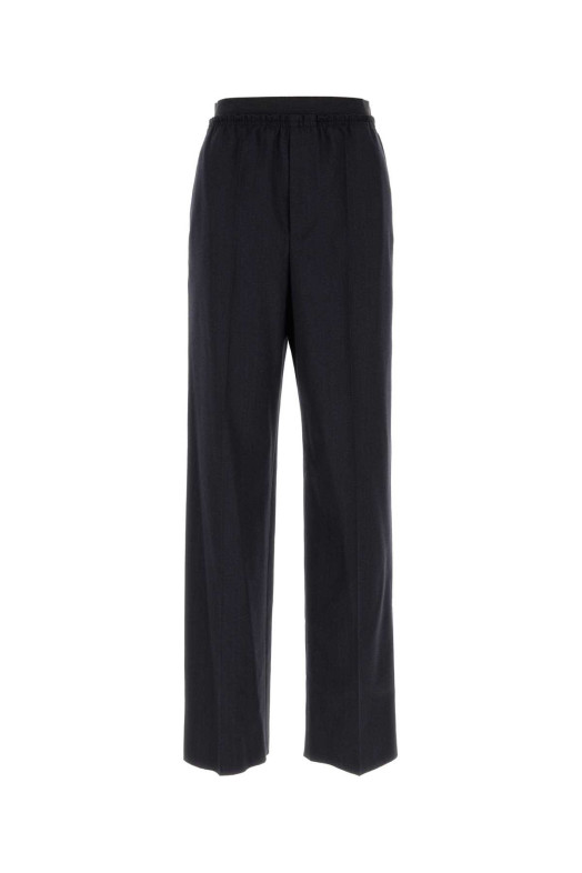Midnight blue wool wide-leg pant BOTTEGA VENETA (792942V36K0)