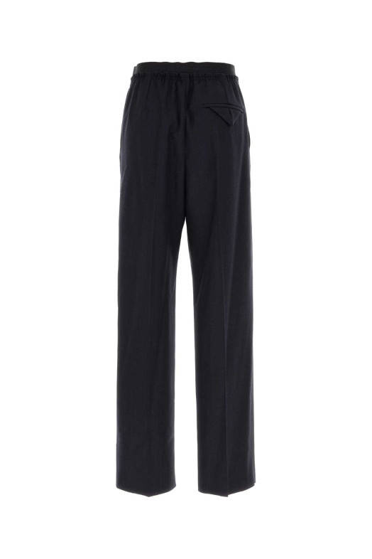 Midnight blue wool wide-leg pant BOTTEGA VENETA (792942V36K0)