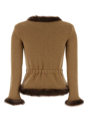 Camel cashmere blazer VALENTINO GARAVANI (7B0KE04P9PS)