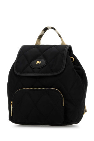 Черный холщовый мини-рюкзак Horseshoe Black BURBERRY (8118748)