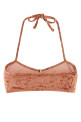 Бюстгальтер для бикини из эластичного бархата цвета персик CHLOE (CH25AMB09474) CHLOÉ